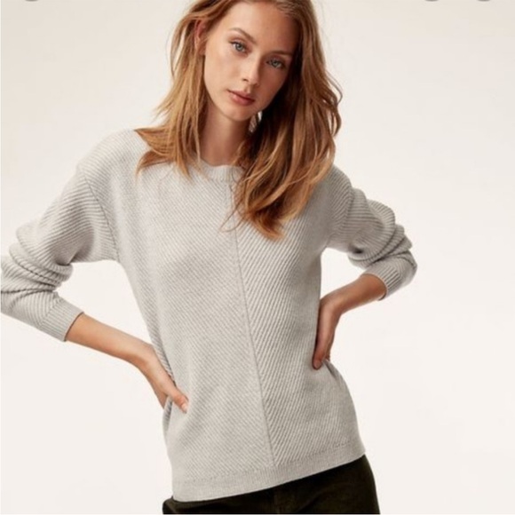 Wilfred Sweaters - Wilfred Light Gray Crew Neck Sweater